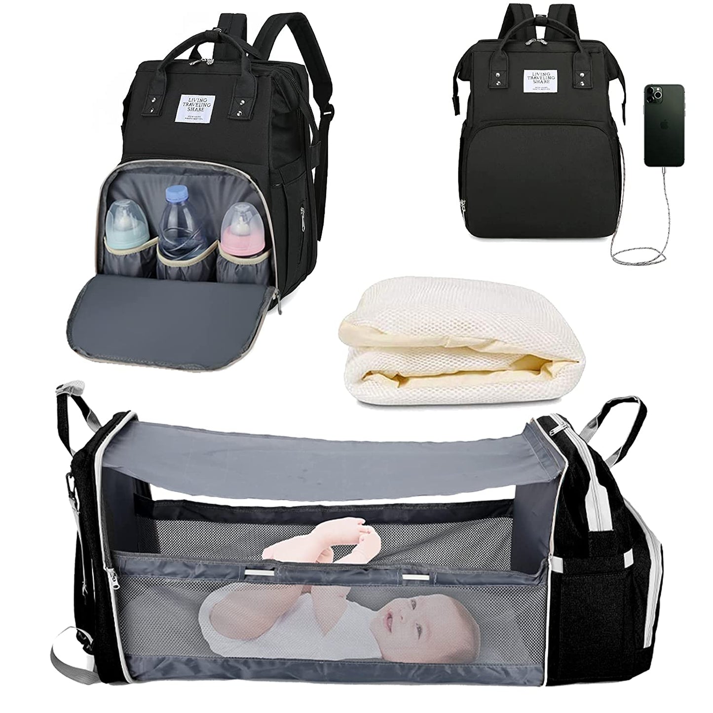 Sac à langer portatif | Berceau de voyage BabyNappy™ - Maman & Mini