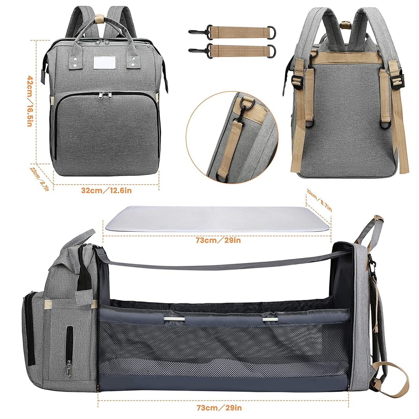 Sac à langer portatif | Berceau de voyage BabyNappy™ - Maman & Mini