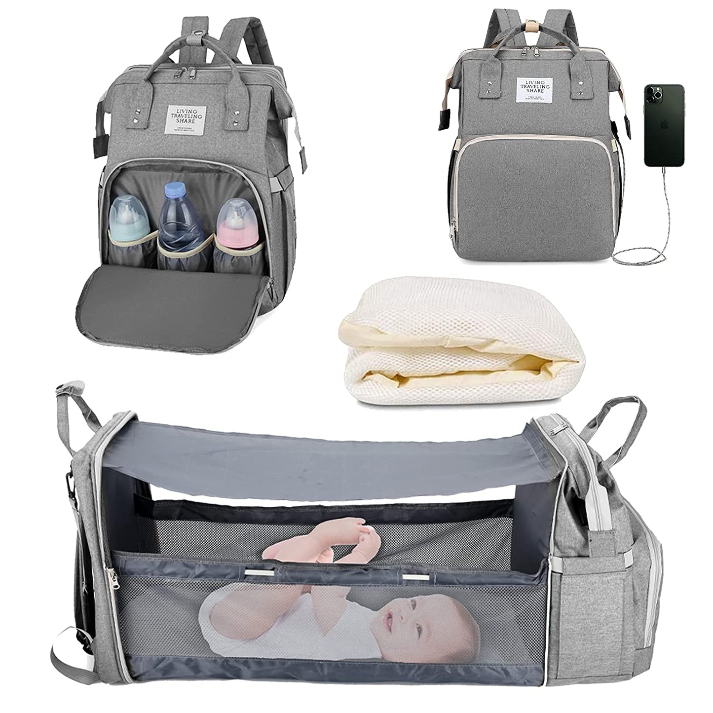 Sac à langer portatif | Berceau de voyage BabyNappy™ - Maman & Mini